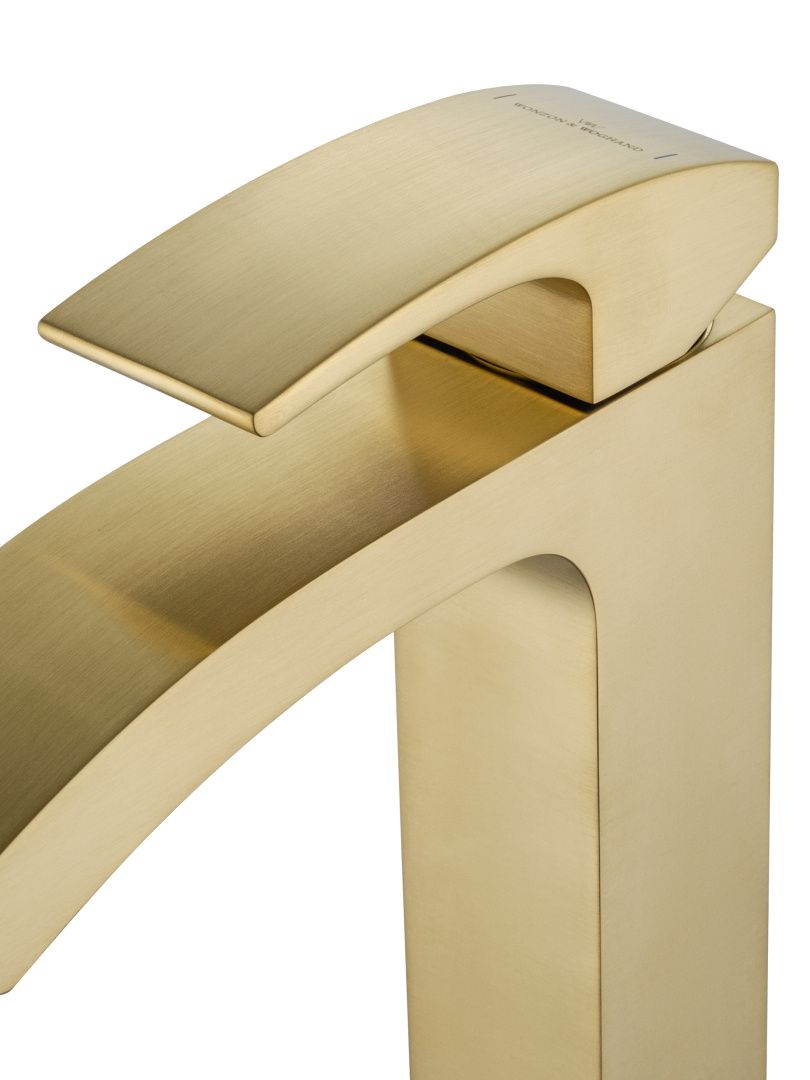 Приобрести смеситель для раковины высокий wonzon & woghand fit, брашированное золото (ww-88239009-bg)