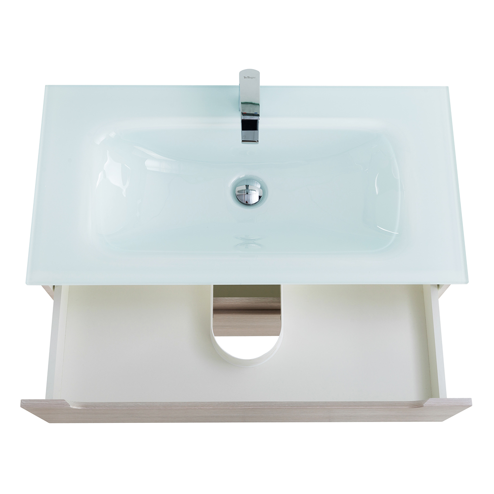 Приобрести belbagno тумба с раковиной etna 100 см, подвесная rovere grigio, стеклянная раковина