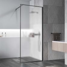Vincea Душевая перегородка Walk-In 100 см, рифленое, оружейная сталь VSW-1HP100FLGM