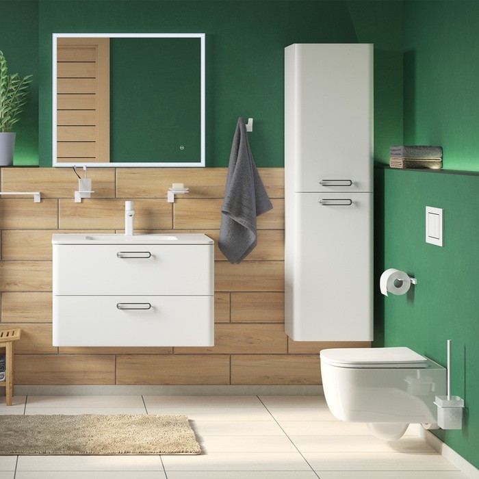 Приобрести iddis смеситель для раковины slide push control 182мм, белый матовый sliwtbti01