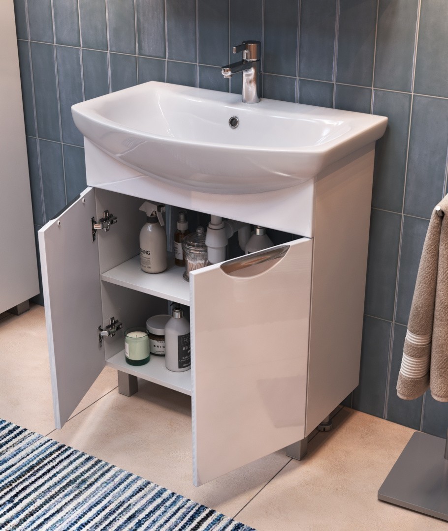 Приобрести vigo тумба с раковиной callao 60см, 2 дверцы, напольная, белая tn.cal.bal.60.2d