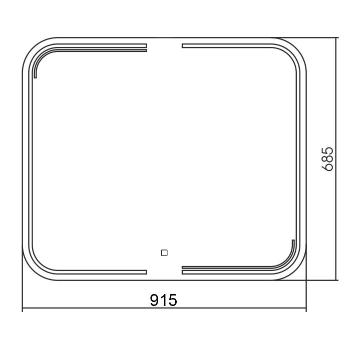 Приобрести azario зеркало greg 915*685 сенсор выкл
