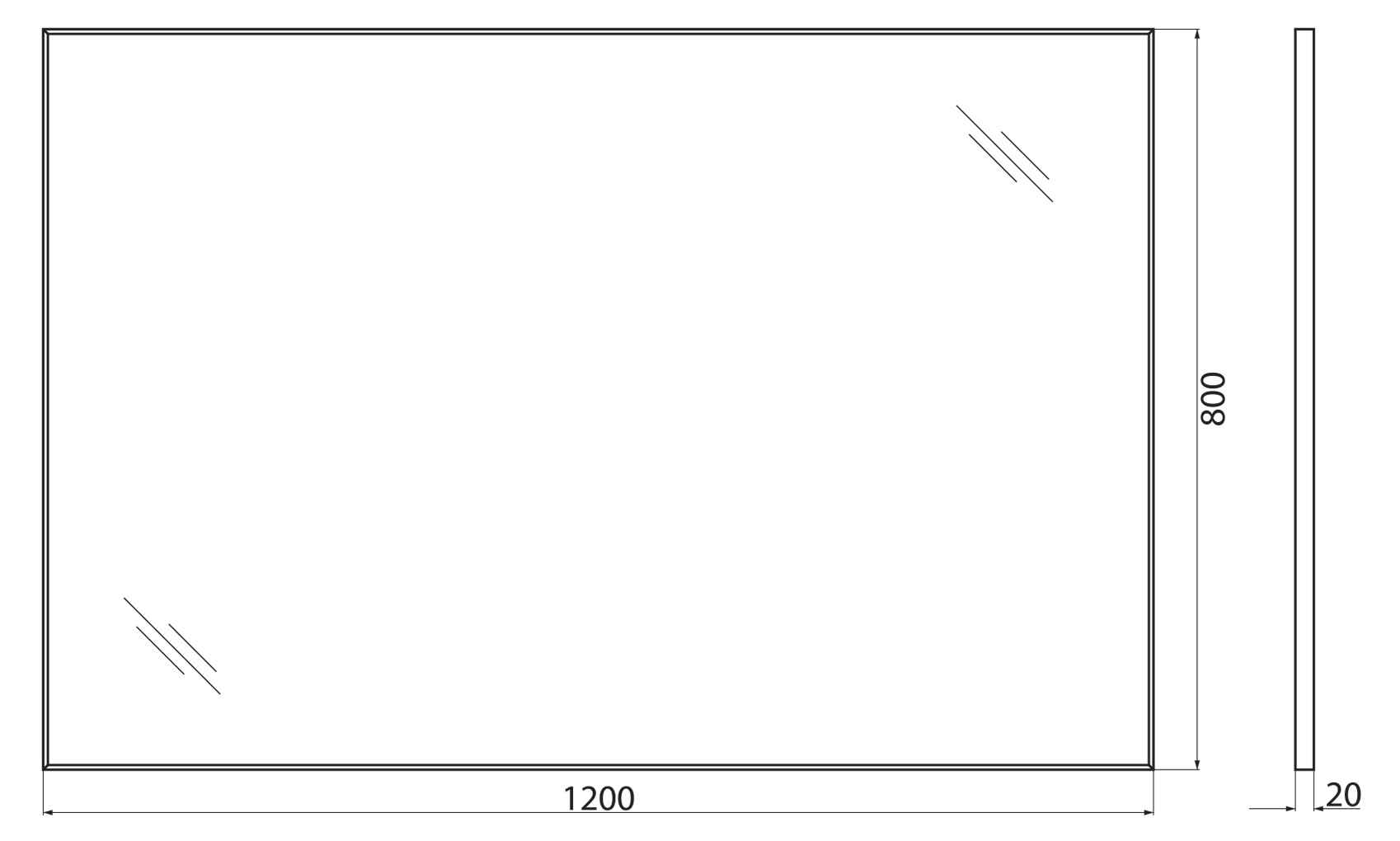Приобрести belbagno зеркало 120х80 см spc-al-1200-800