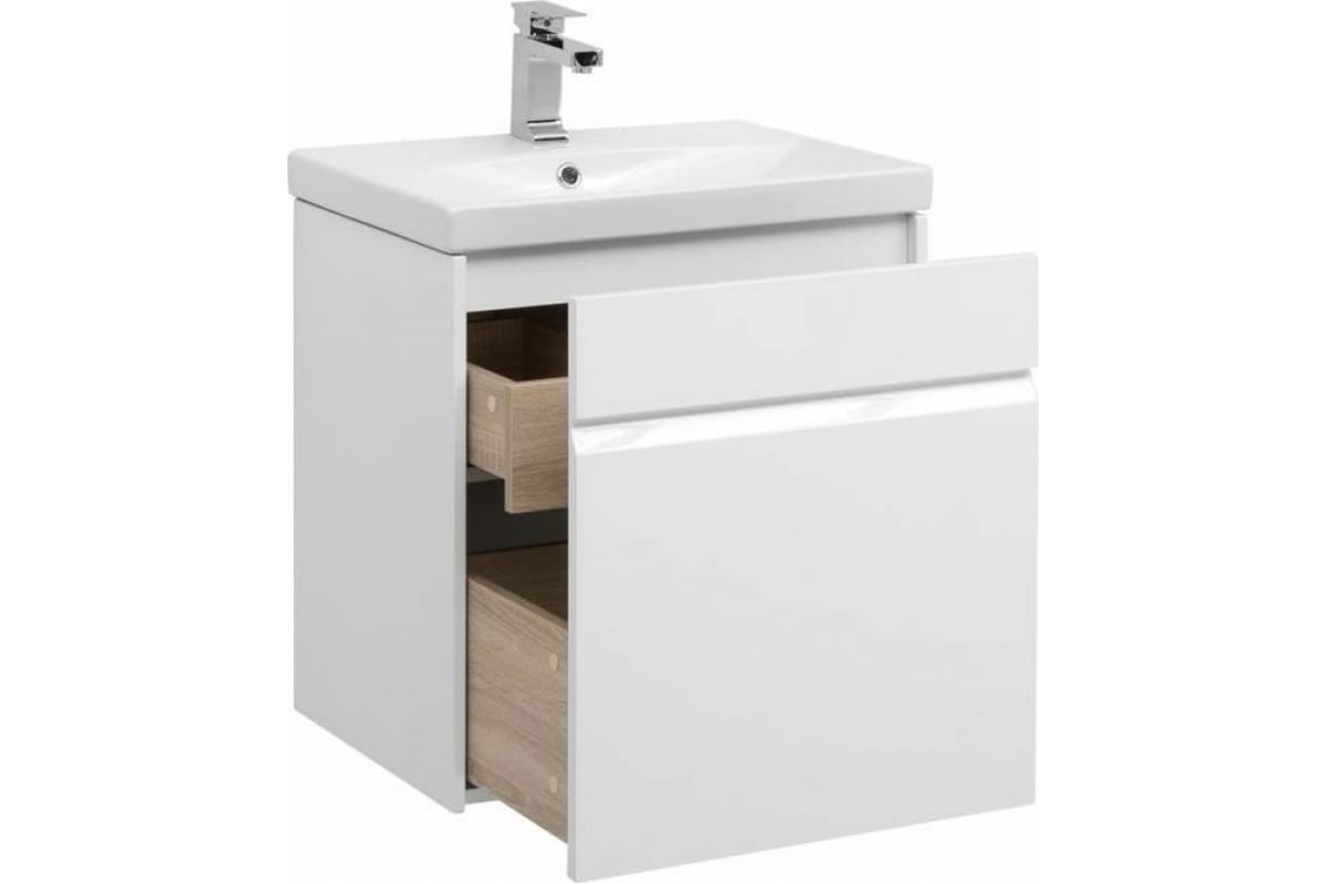 Приобрести aquanet тумба с раковиной палермо 60 см, белая
