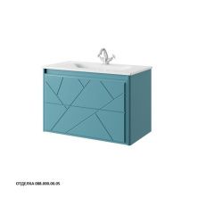 Caprigo Тумба с раковиной TIBET - LOTTO 85 см, голубая, эмаль
