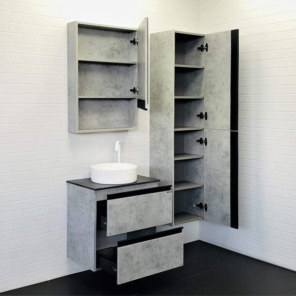 Приобрести сomforty тумба со столешницей и раковиной "эдинбург-60-2", светлый бетон с отверстием под смеситель