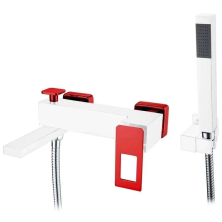 Boheme Смеситель для ванны Q, белый\красный 143-WR