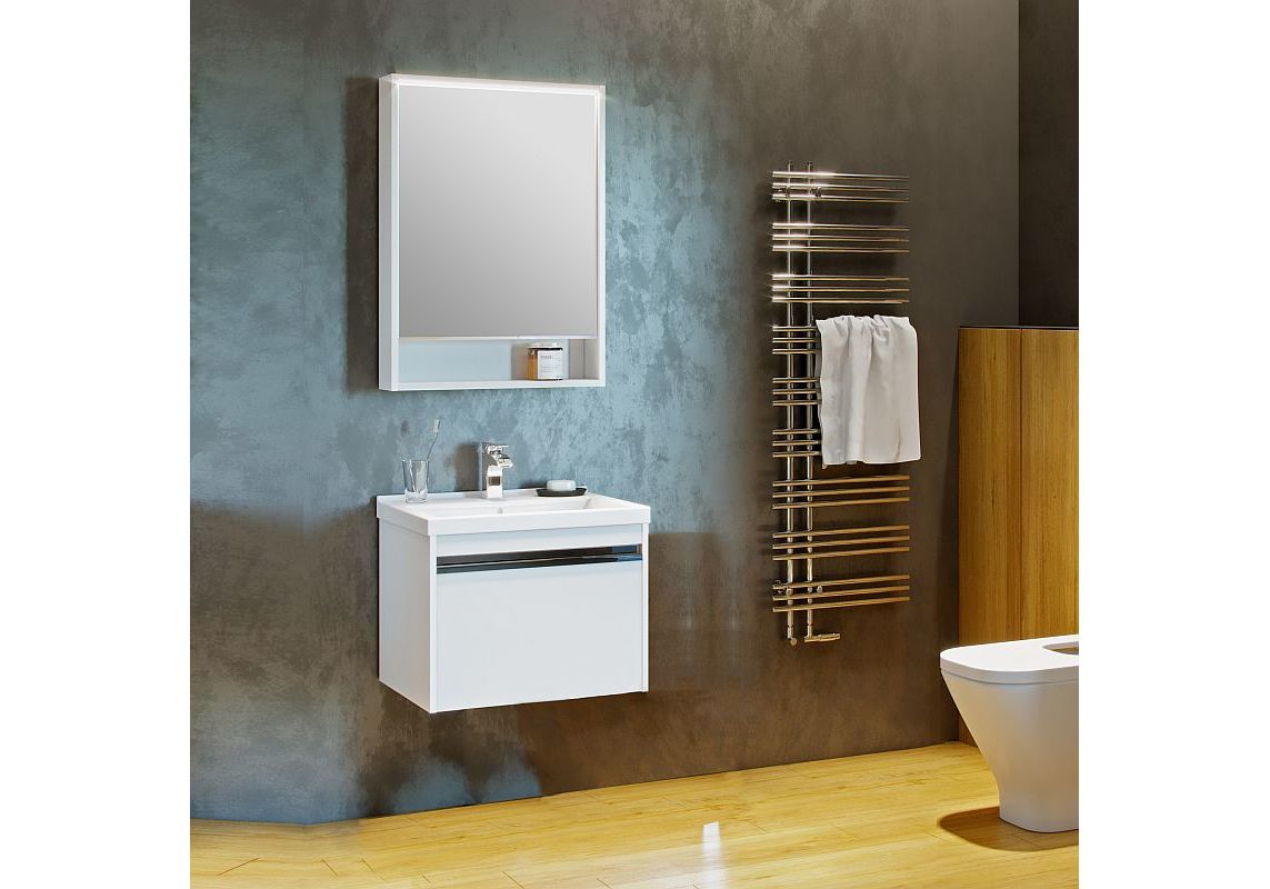 Приобрести зеркало-шкаф акватон капри 60 см 1a230302kp010