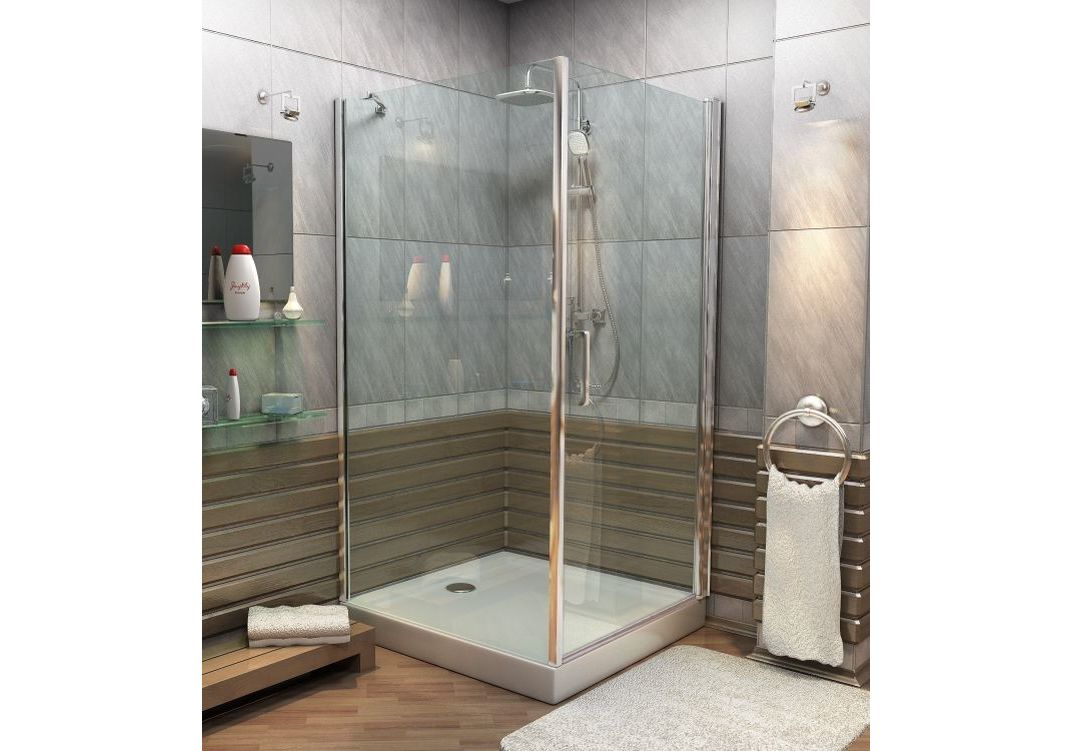 Приобрести ограждение душевое bas pandora cr-100-c-ch 100х100 см