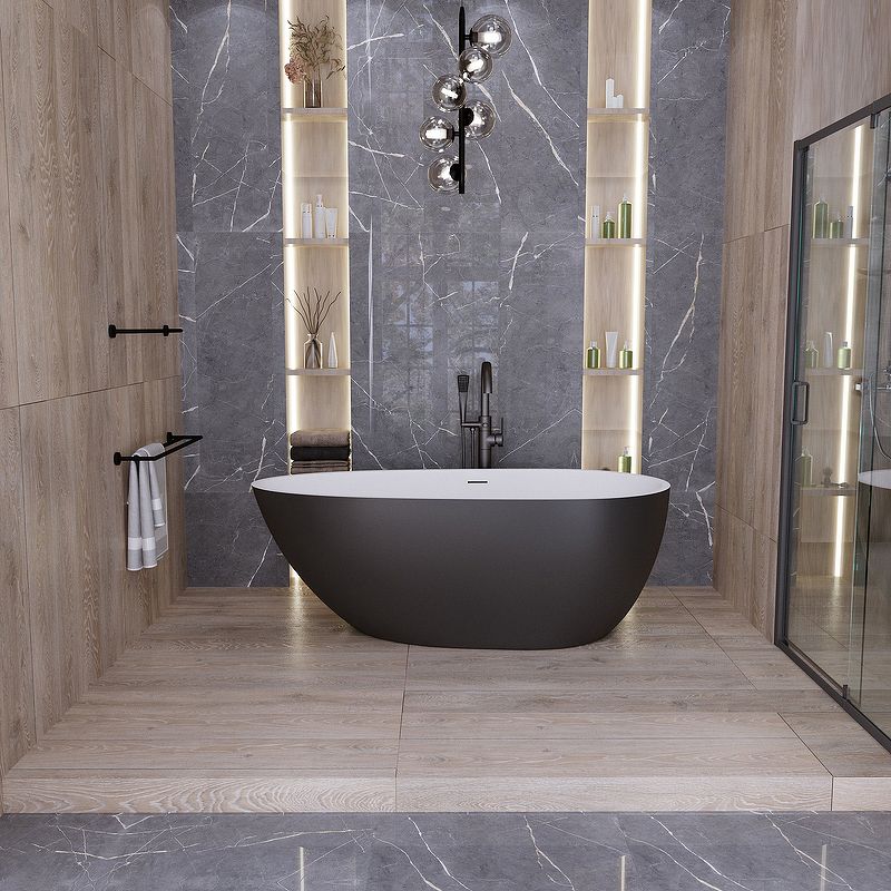 Приобрести grossman отдельностоящая ванна fly 170x80 см, черная матовая gr-1102mb