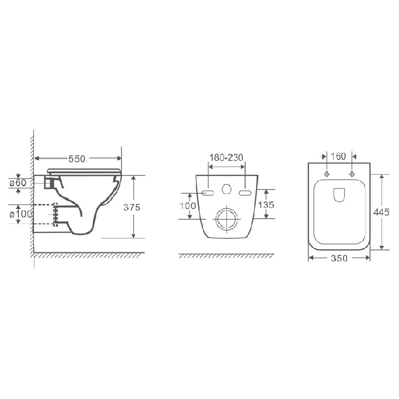 Приобрести унитаз подвесной безободковый azario pavia 2005 с крышкой микролифт