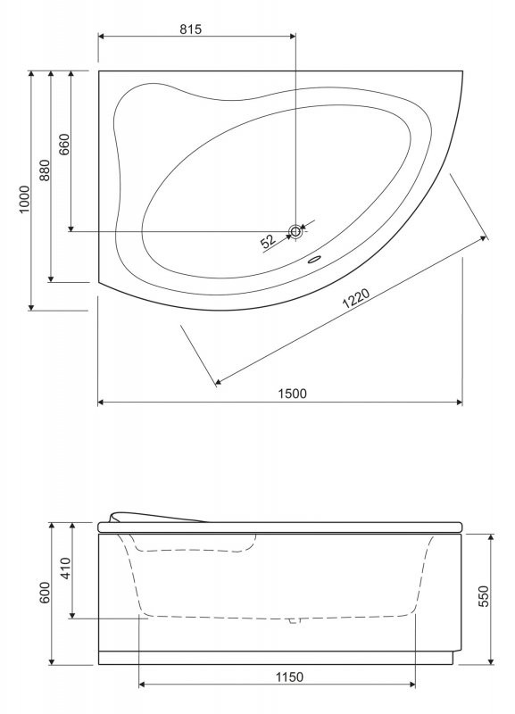 Приобрести cezares акриловая ванна tebe 150x100см, левостороняя tebe-150-100-41-l
