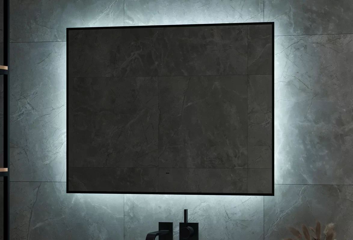 Приобрести continent зеркало с подсветкой amer 80х70 см, черное