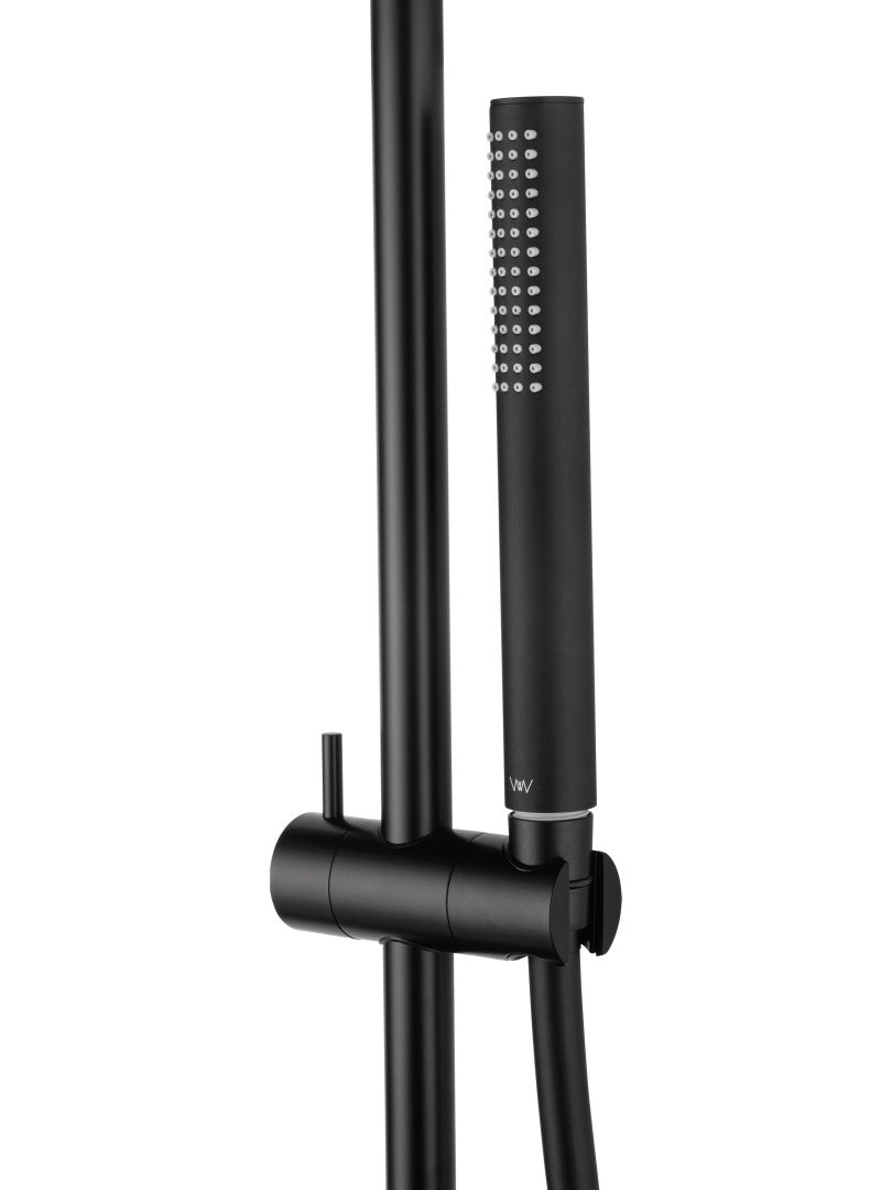 Приобрести смеситель для ванны с душевым гарнитуром и термостатом wonzon & woghand loop, черный матовый (ww-311-00-508)