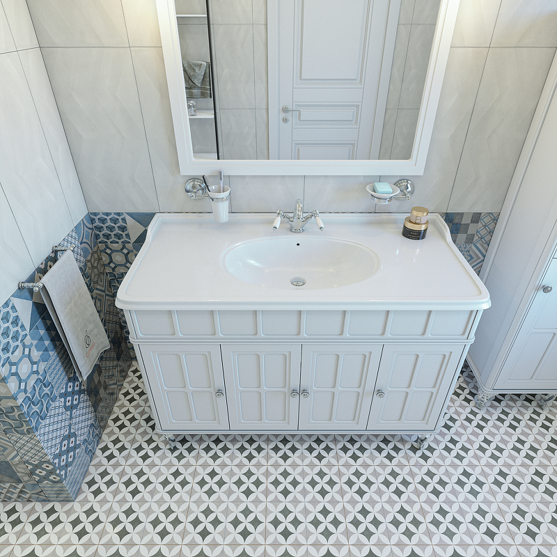 Приобрести caprigo тумба с раковиной напольная borgo 120 см, белая 33425-b231