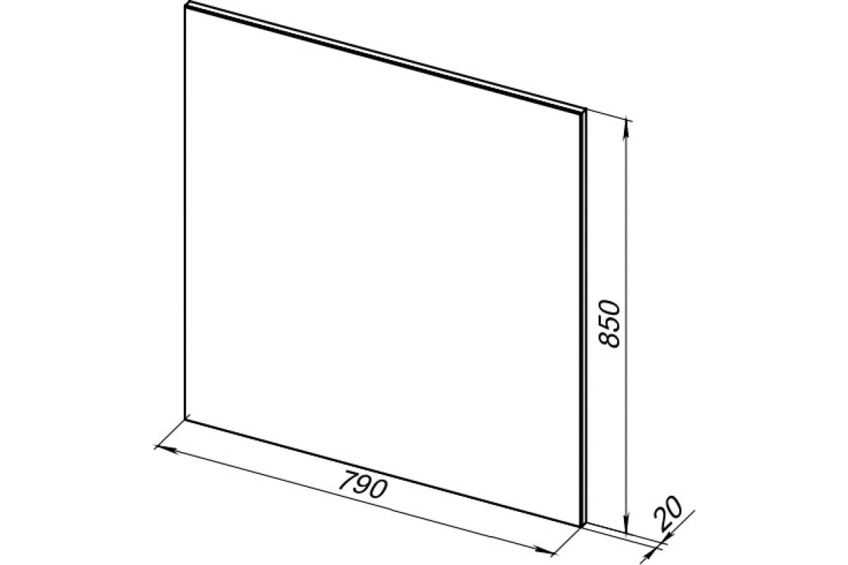 Приобрести aquanet зеркало lino 80 см, белое матовое