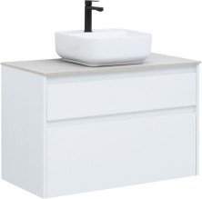 Aquanet Тумба со столешницей Nova Lite 90 см, белая (2 ящика)
