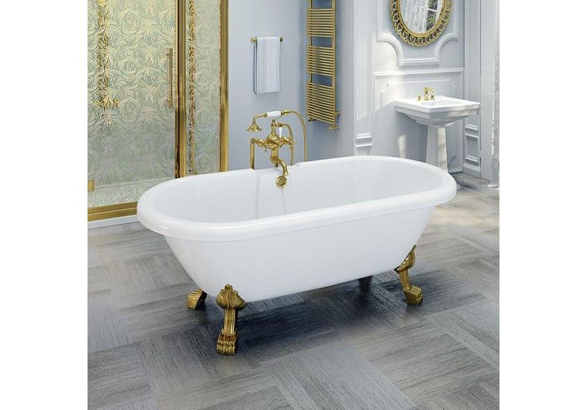 Приобрести акриловая ванна отдельностоящая радомир леонесса 175x80 см, ножки бронза