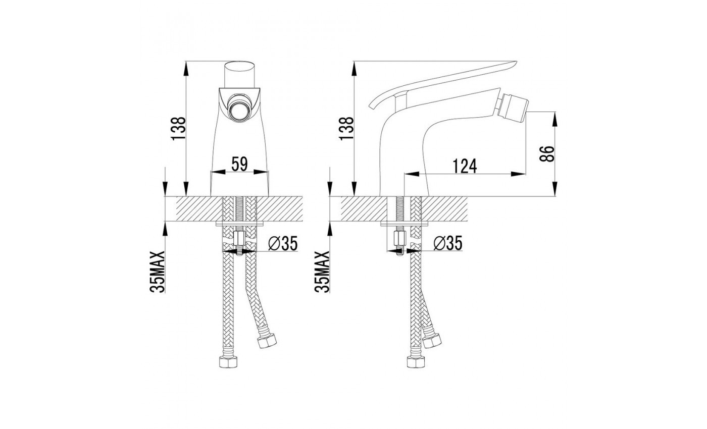 Приобрести lemark смеситель для биде melange, белый\хром lm4908cw