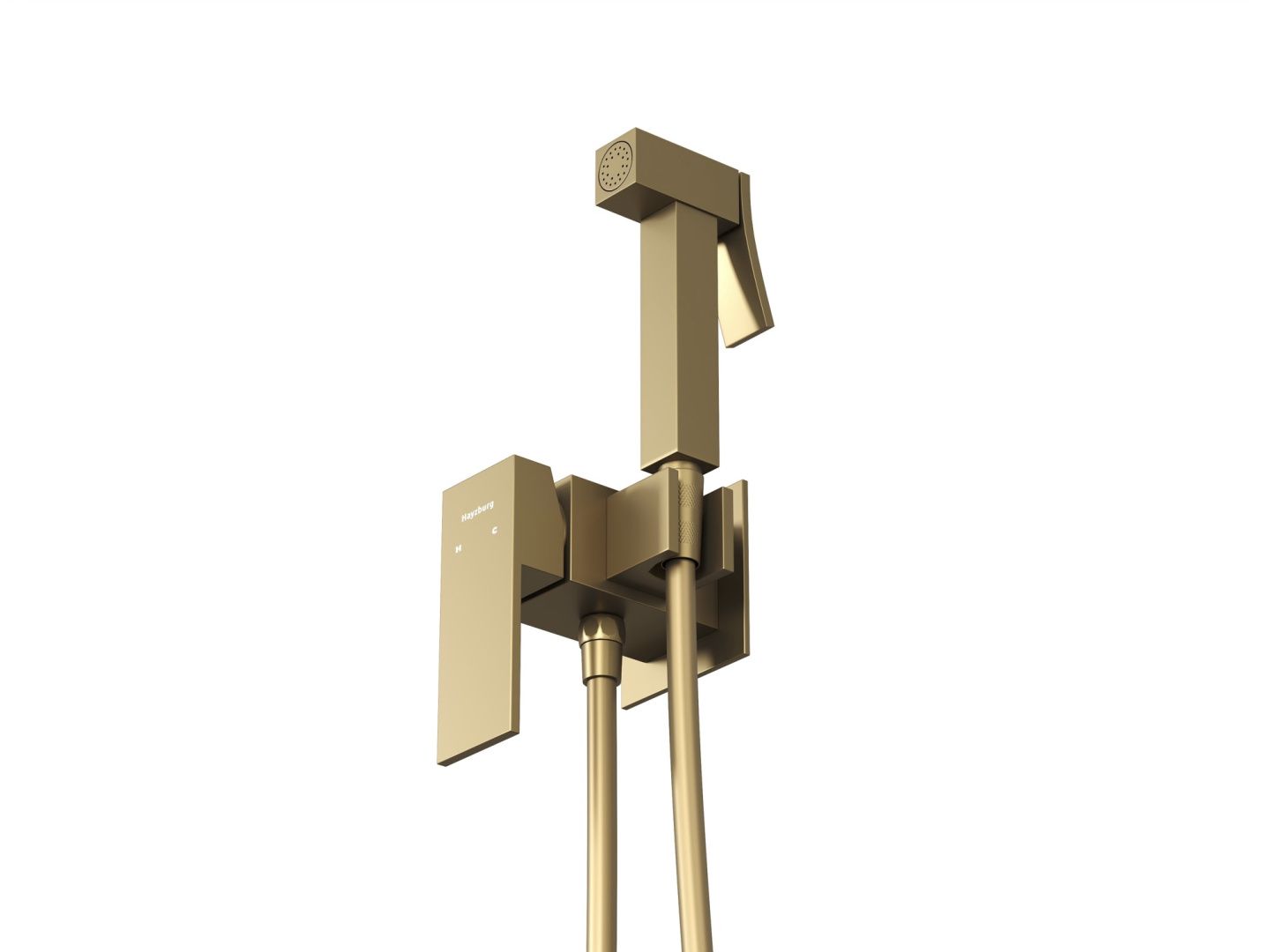Приобрести hayzburg встраиваемый смеситель с гигиеническим душем, золото матовое hb-1005bg