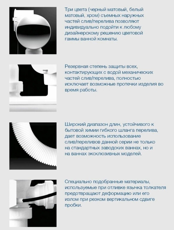 Приобрести mirsant сифон для душевого поддона drainage ar-3005 d 90 мм, хром ут000094118