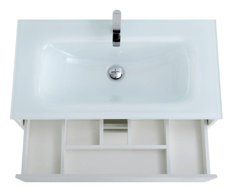 Приобрести тумба подвесная с раковиной belbagno kraft-800-2c-so-bo 80 см, bianco opaco