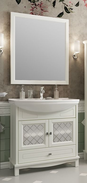 Приобрести opadiris тумба напольная с раковиной омега 75 см, слоновая кость