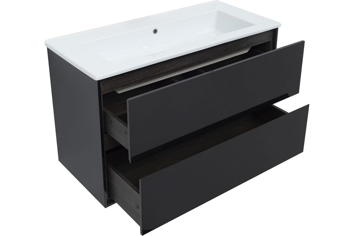 Приобрести aquanet тумба с раковиной милан 105 см, см, черный глянец