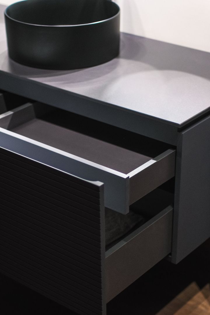 Приобрести jorno тумба подвесная stone 80 см со столешницей, антрацит