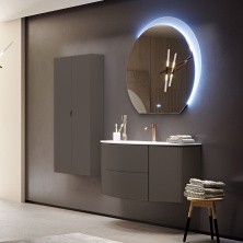 Cezares Тумба подвесная с раковиной EDEN 121 см Grigio talpa opaco, серая 54407