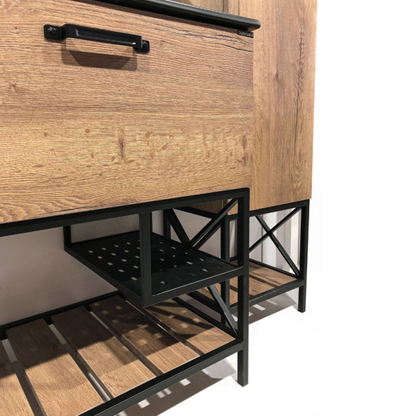 Приобрести сomforty тумба с раковиной "бредфорд-75" дуб темный, черная раковина