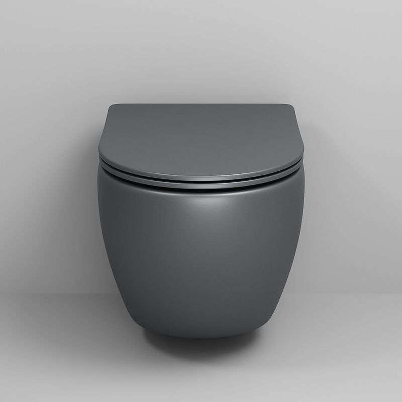 Приобрести grossman унитаз подвесной с крышкой дюропласт, микролифт, серый матовый gr-4455gms