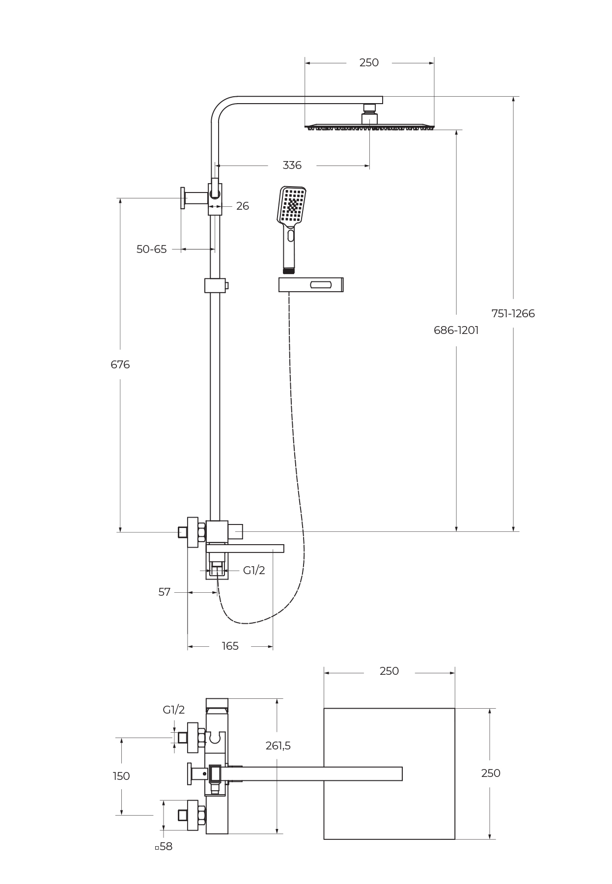 Приобрести belbagno душевая стойка luce, хром luc-vscm-crm
