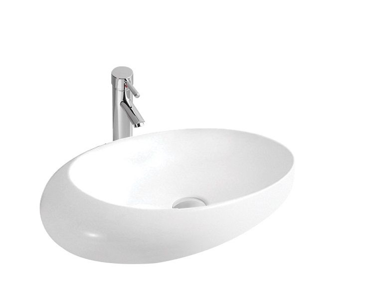 Приобрести sintesi раковина накладная 490х310 мм, белая, без отверстия под смеситель lvb-app-406