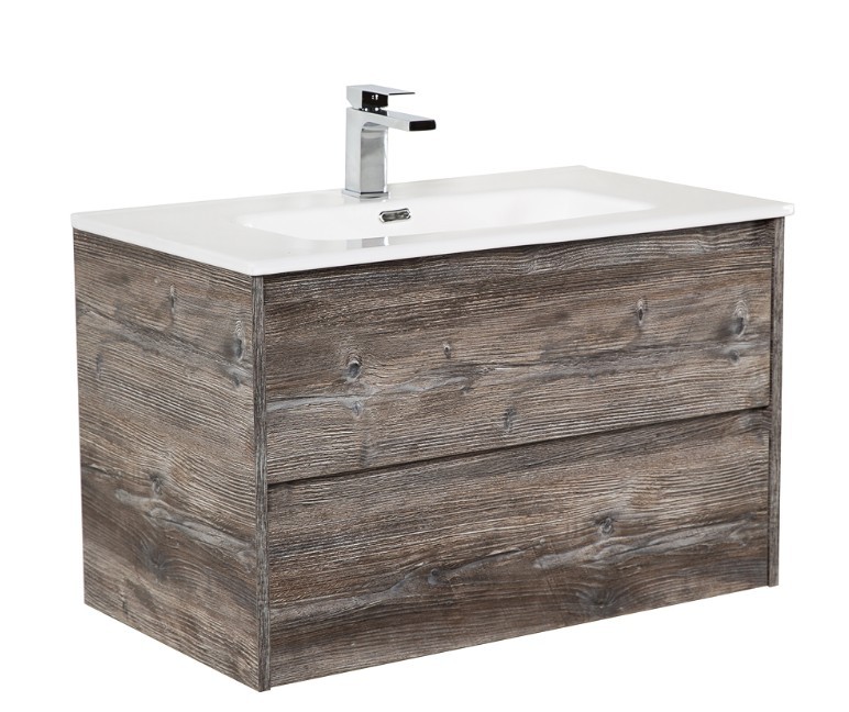 Приобрести тумба подвесная с раковиной belbagno kraft-1000-2c-so-pp 100 см, pino pasadena