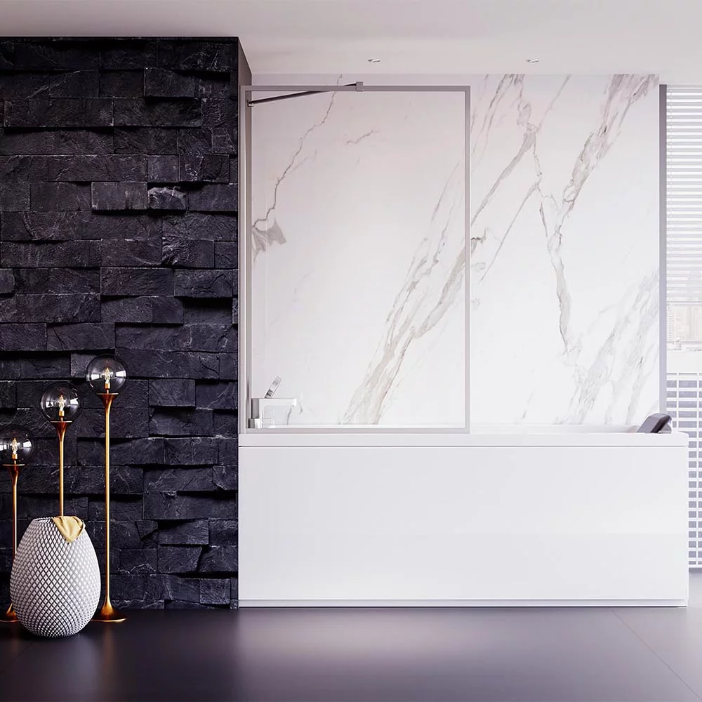 Приобрести veconi шторка на ванну palau 70x150 см, хром, прозрачное pl85-70-01-c7