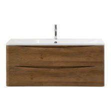 BelBagno Тумба с раковиной ACQUA 120 см, подвесная Rovere Rustico, белая раковина