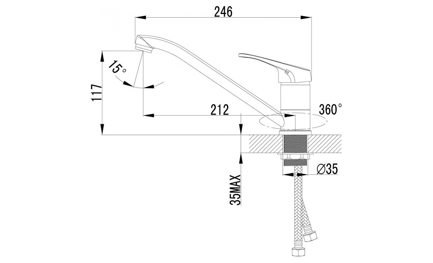 Приобрести lemark смеситель для кухни partner с поворотным изливом, хром lm6554c
