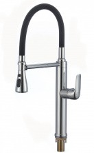 Savol Смеситель для кухни 530мм, гибкий излив, черный\хром S-002803