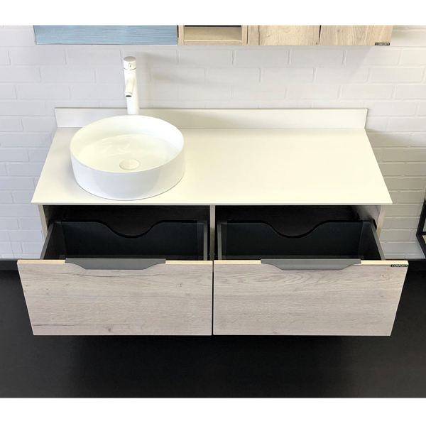 Приобрести сomforty тумба со столешницей и раковиной comforty порто-120-1 дуб дымчатый