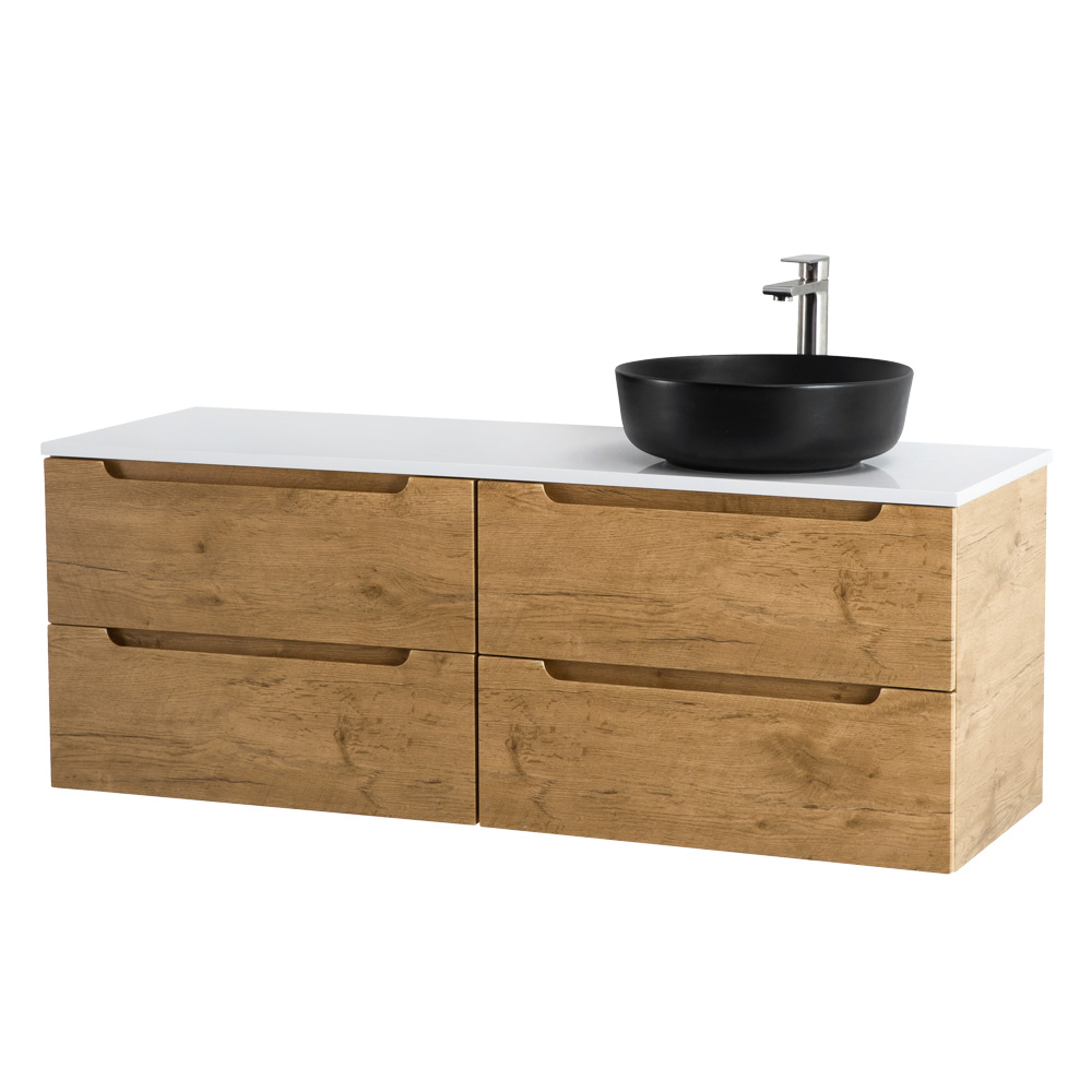 Приобрести belbagno тумба со столешницей etna 120 см, подвесная rovere nature, раковина справа