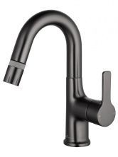 Смеситель для раковины с выдвижным изливом WONZON & WOGHAND, Темный графит (WW-FE01L212-BGG)