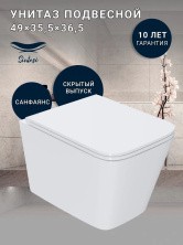 Sintesi Подвесной безободковый унитаз BALTI TORNADO 3.0 с крышкой-сиденьем дюропласт, микролифт