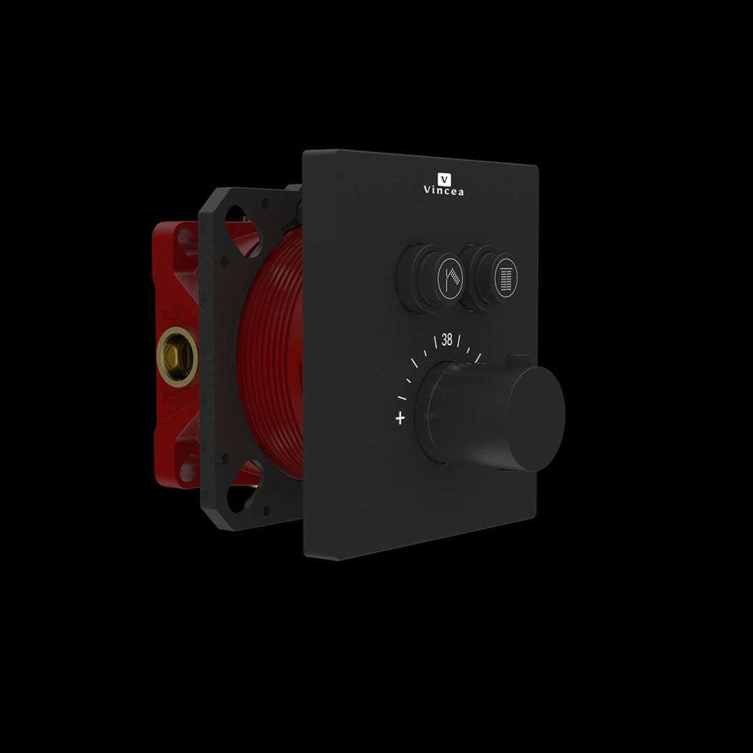 Приобрести vincea встраиваемый смеситель для душа inspire, термостат , черный матовый vscv-321tmb