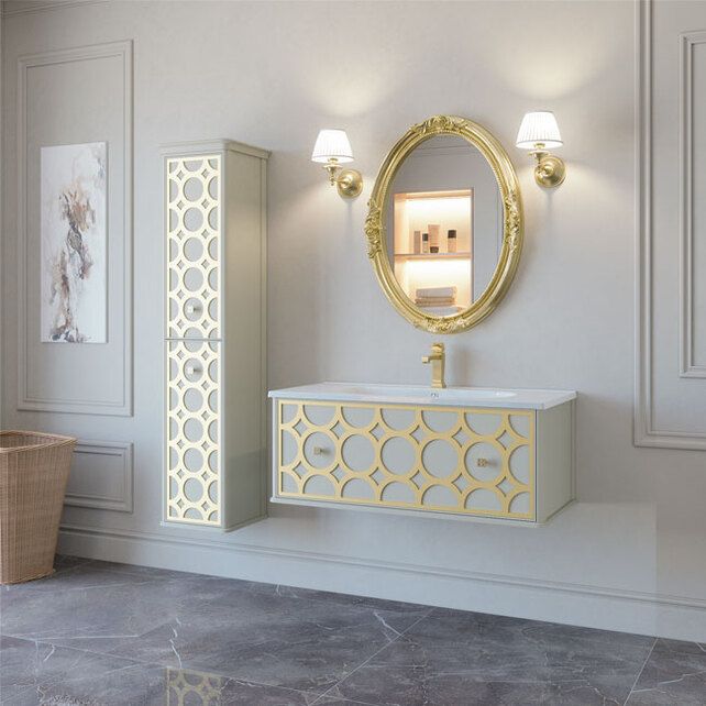 Приобрести caprigo тумба с раковиной caprice 100 см, зеленая, эмаль