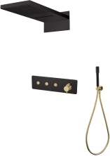 Boheme Душевая система Fusion, встраиваемая, черная\золото 130-BG