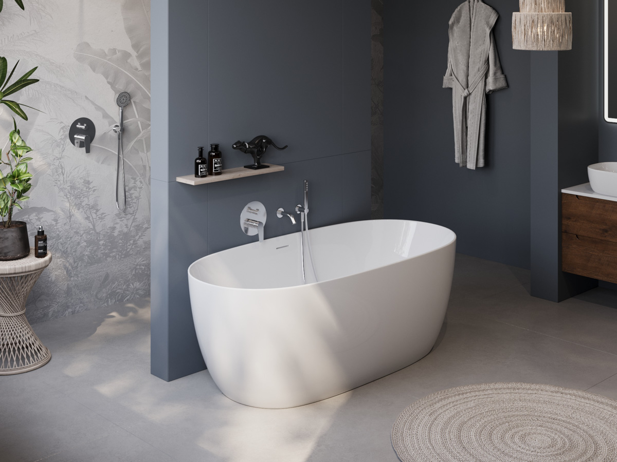 Приобрести belbagno акриловая ванна 170х80 см, отдельно стоящая, белая bb415-1700-800