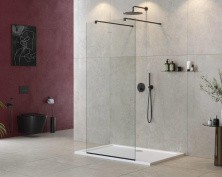 Cezares Душевая перегородка LIBERTA 80 см, черная LIBERTA-L-2-80-120-C-NERO