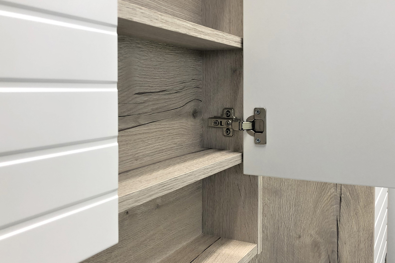 Приобрести сomforty зеркало-шкаф "клеон-60", белый/дуб дымчатый