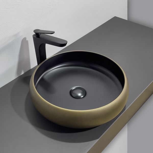 Приобрести comforty раковина 78651 41х41 см, бронзовая-черная матовая